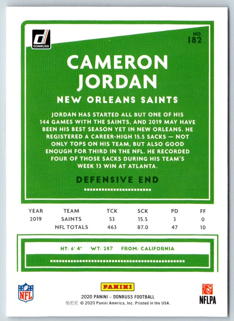 2020 Donruss Cameron Jordan