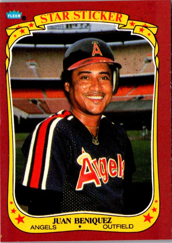 1986 Fleer Star Stickers Juan Beniquez #4