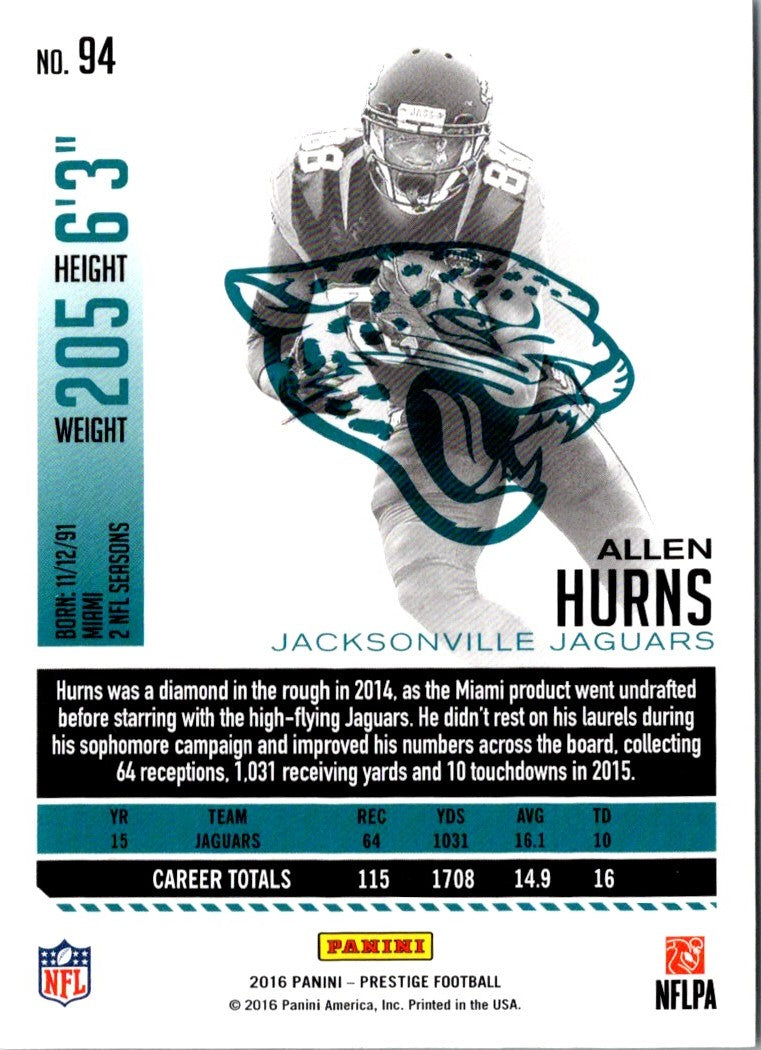 2016 Panini Prestige Allen Hurns