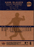 2002 Fleer Tradition Update Hank Blalock #U190