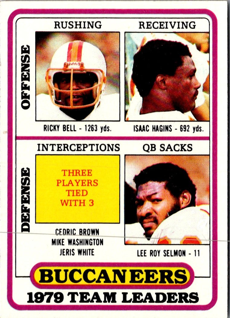 1980 Topps Ricky Bell/Isaac Hagins/Lee Roy Selmon