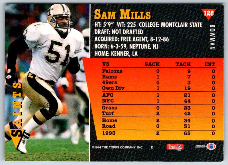 2011 Topps Football Sam Mills