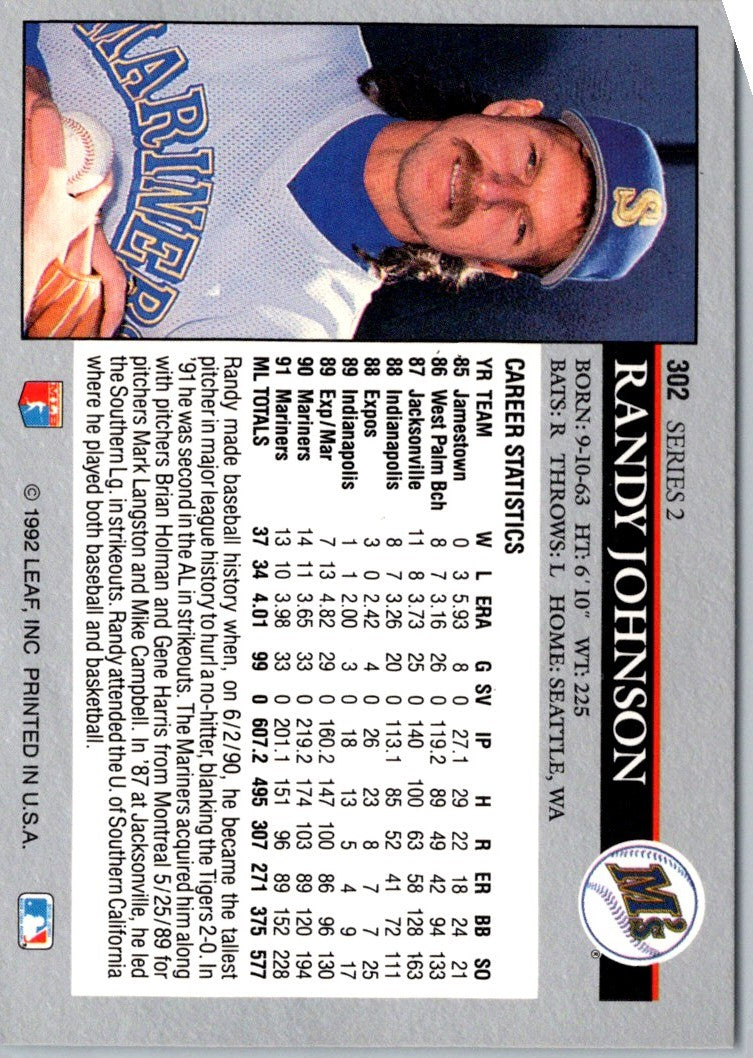 1992 Leaf Randy Johnson