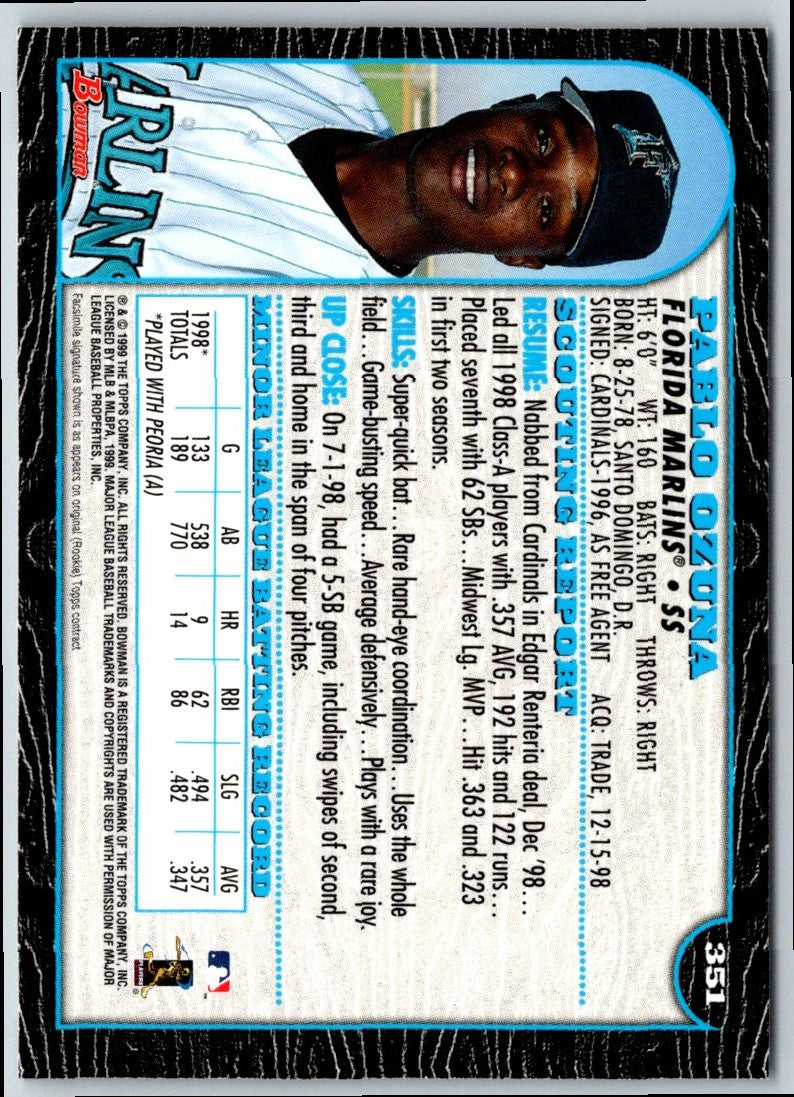 1999 Bowman Pablo Ozuna