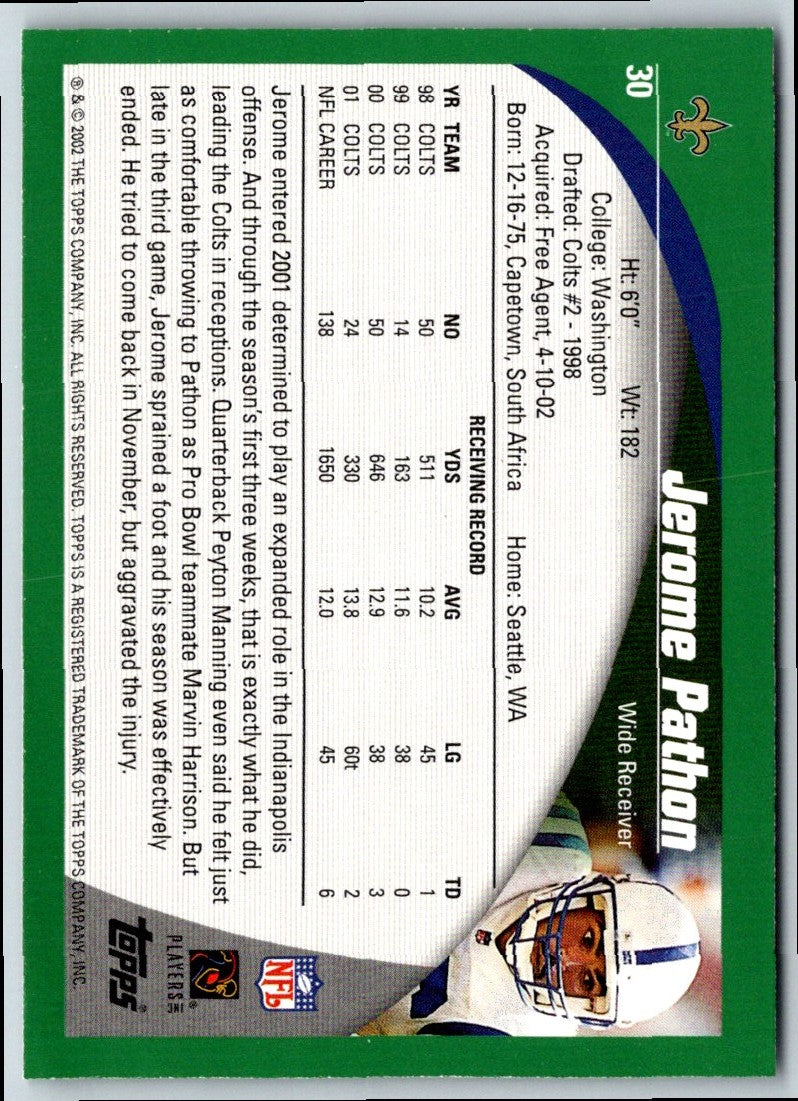 2002 Topps Jerome Pathon