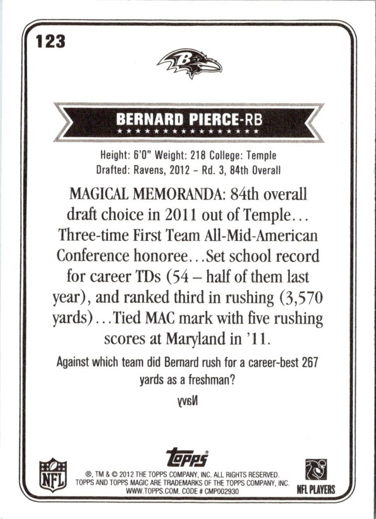 2012 Topps Magic Bernard Pierce