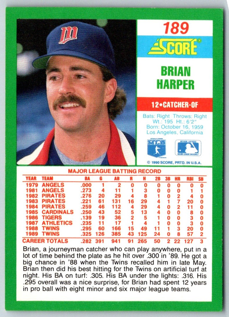 1990 Score Brian Harper
