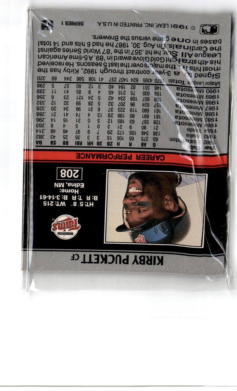 1991 Leaf Kirby Puckett