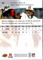 2008 Upper Deck First Edition John Beck #80