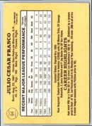 1985 Donruss Julio Franco