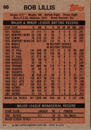 1983 Topps Bob Lillis