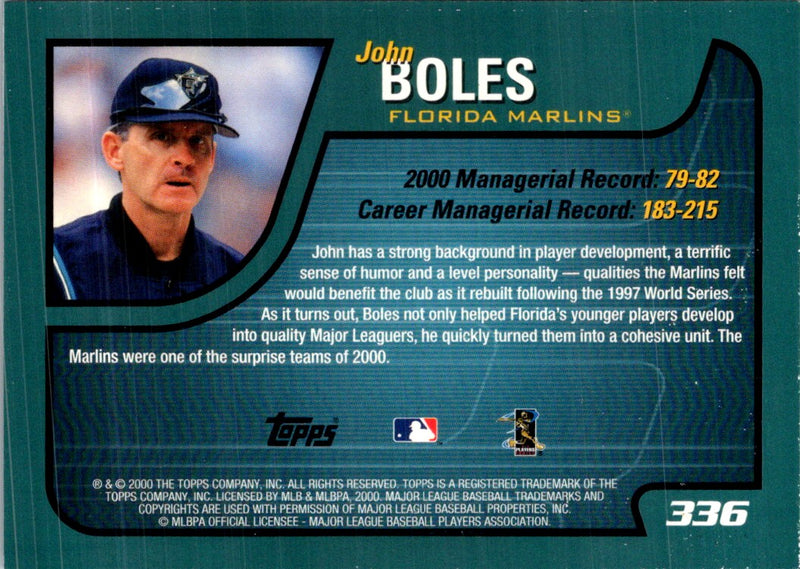 2001 Topps John Boles