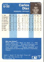 1984 Fleer Update Carlos Diaz #U-32