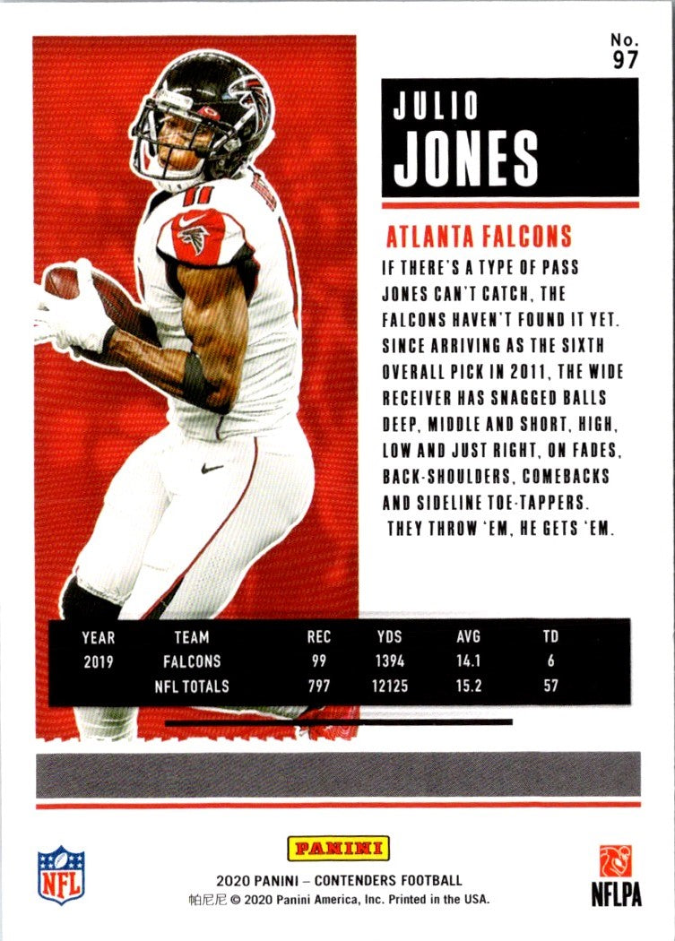 2020 Panini Contenders Red Zone Julio Jones