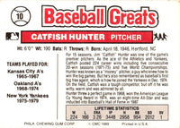 1989 Swell Baseball Greats Catfish Hunter #10