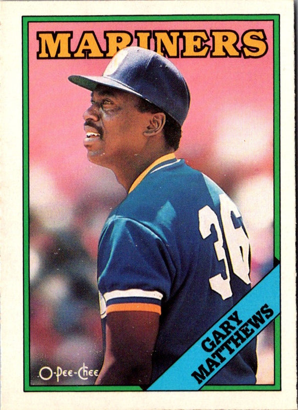 1988 O-Pee-Chee Gary Matthews #156