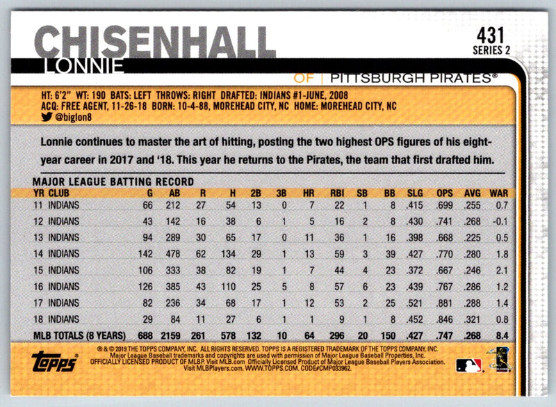 2019 Topps 150th Anniversary Lonnie Chisenhall