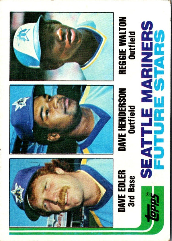 1982 Topps Mariners Future Stars - Dave Edler/Dave Henderson/Reggie Walton #711 Rookie