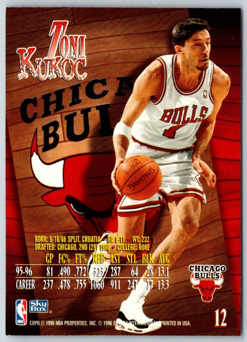 1996 SkyBox Z-Force Toni Kukoc