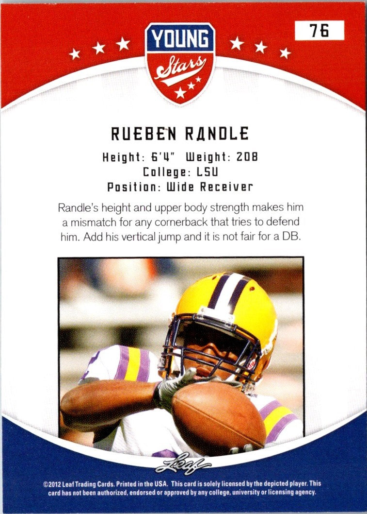 2012 Leaf Young Stars Rueben Randle
