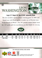 2007 Upper Deck First Edition Leon Washington #61