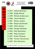 1993 Upper Deck Star Rookie Checklist #236