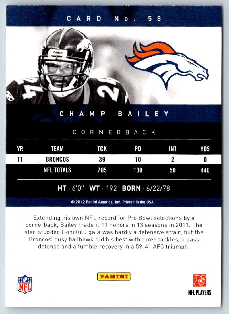 2012 Panini Prestige Champ Bailey