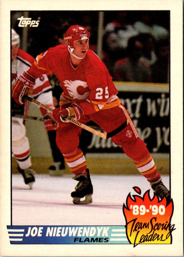 1990 Topps Team Scoring Leaders Joe Nieuwendyk #8