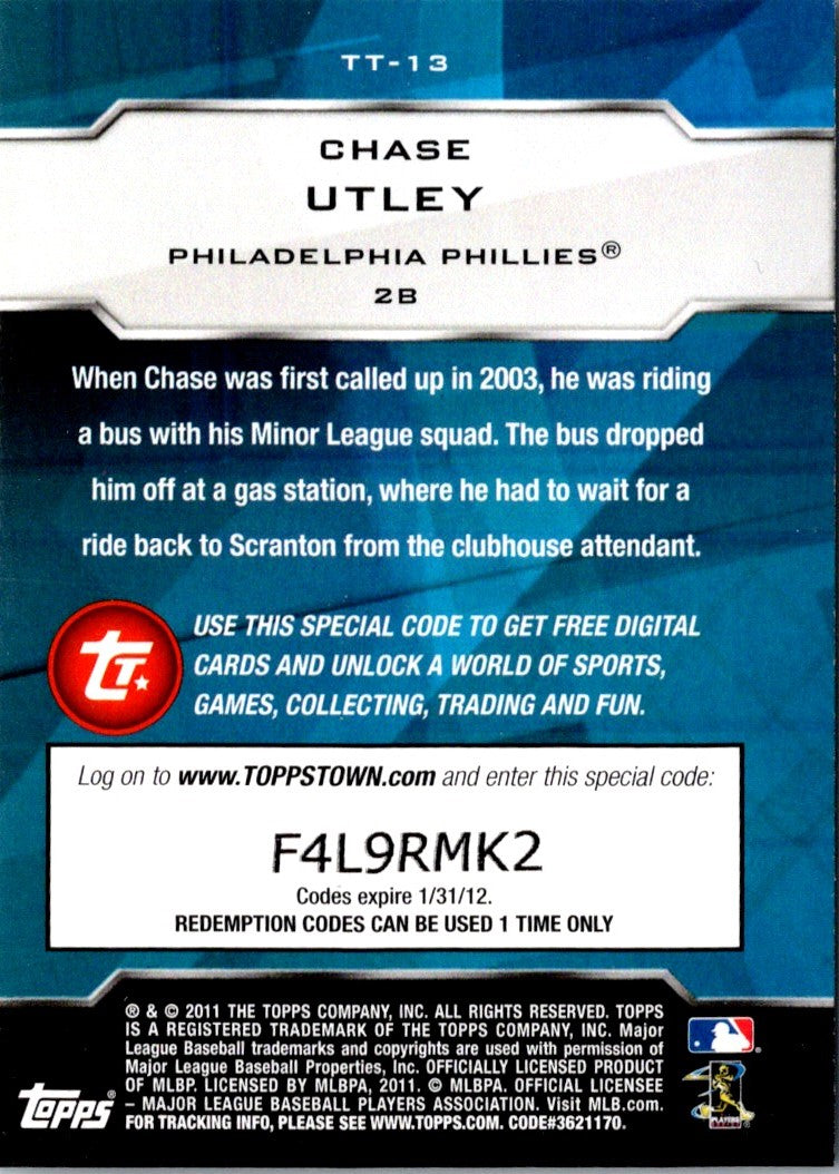 2011 Topps Town Chase Utley