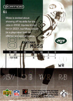 2002 Upper Deck Ovation Santana Moss #61