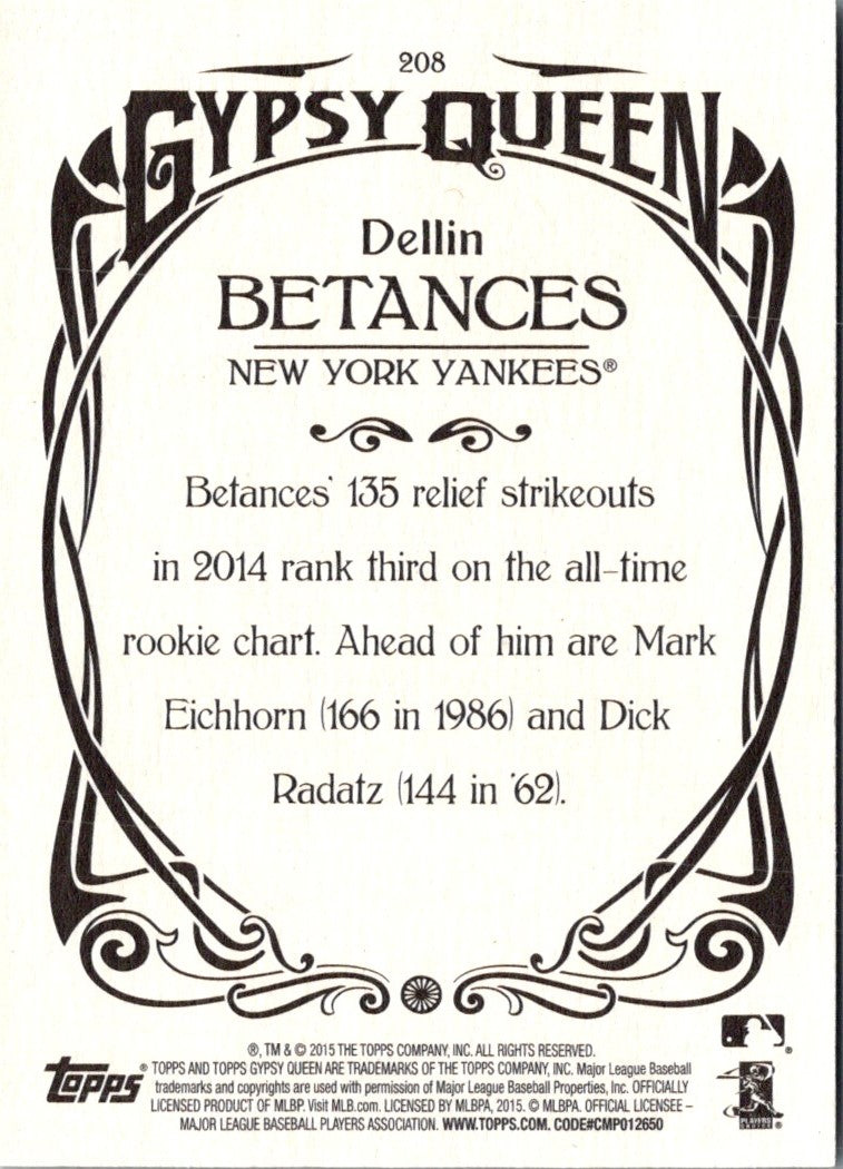 2015 Topps Gypsy Queen Dellin Betances