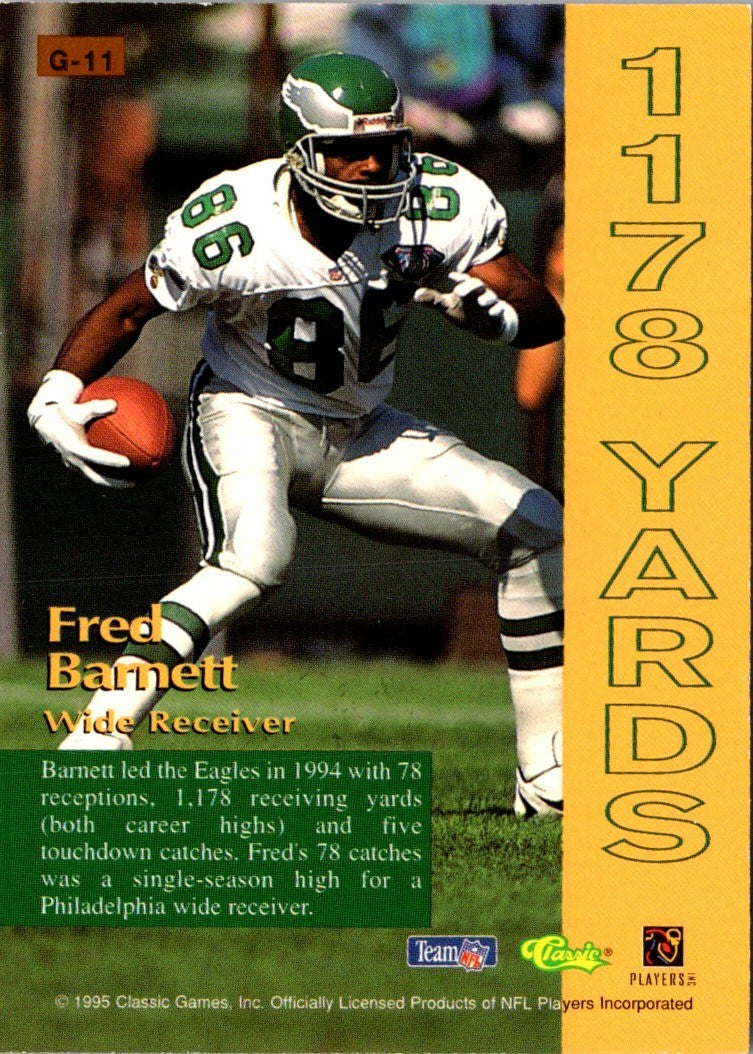 1995 Pro Line Grand Gainers Fred Barnett