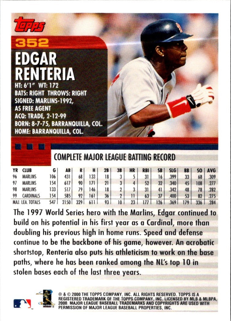 2000 Topps Edgar Renteria