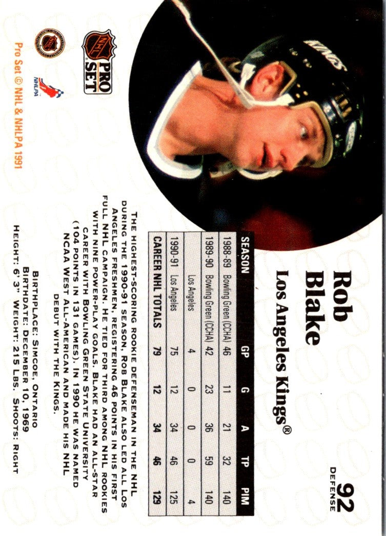 1991 Pro Set French Rob Blake