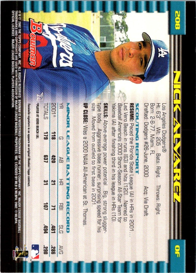 2002 Bowman Nick Alvarez