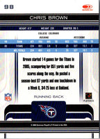 2006 Donruss Gridiron Gear Chris Brown #98