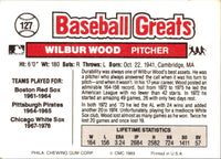 1989 Swell Baseball Greats Wilbur Wood #127