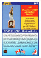 1990 Score Gord Kluzak #367