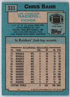 1988 Topps Chris Bahr #331