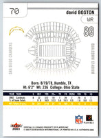 2003 Fleer Authentix David Boston #70