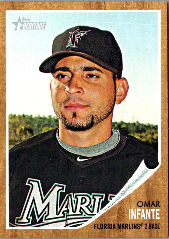 2011 Topps Heritage Omar Infante #130