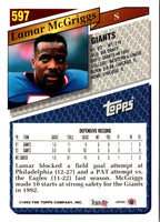1993 Topps Gold Lamar McGriggs #597