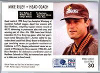 1991 Pro Set WLAF Inserts Mike Riley #30