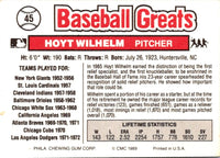 1989 Swell Baseball Greats Hoyt Wilhelm #45