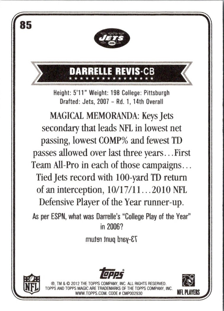2012 Topps Magic Darrelle Revis