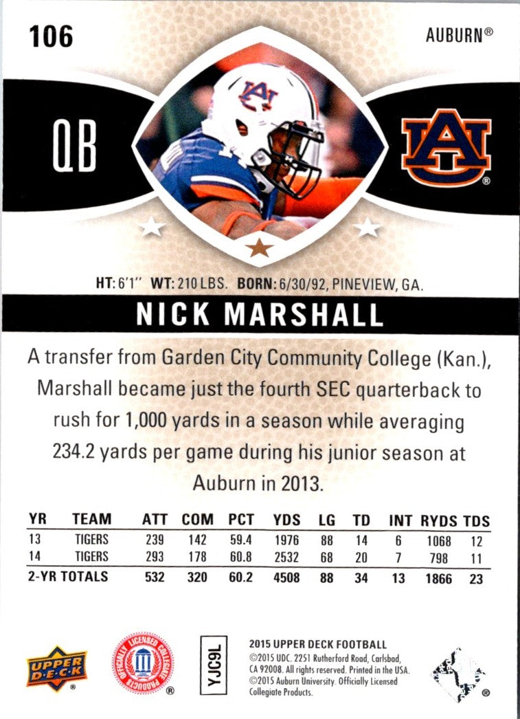 2015 Upper Deck Nick Marshall