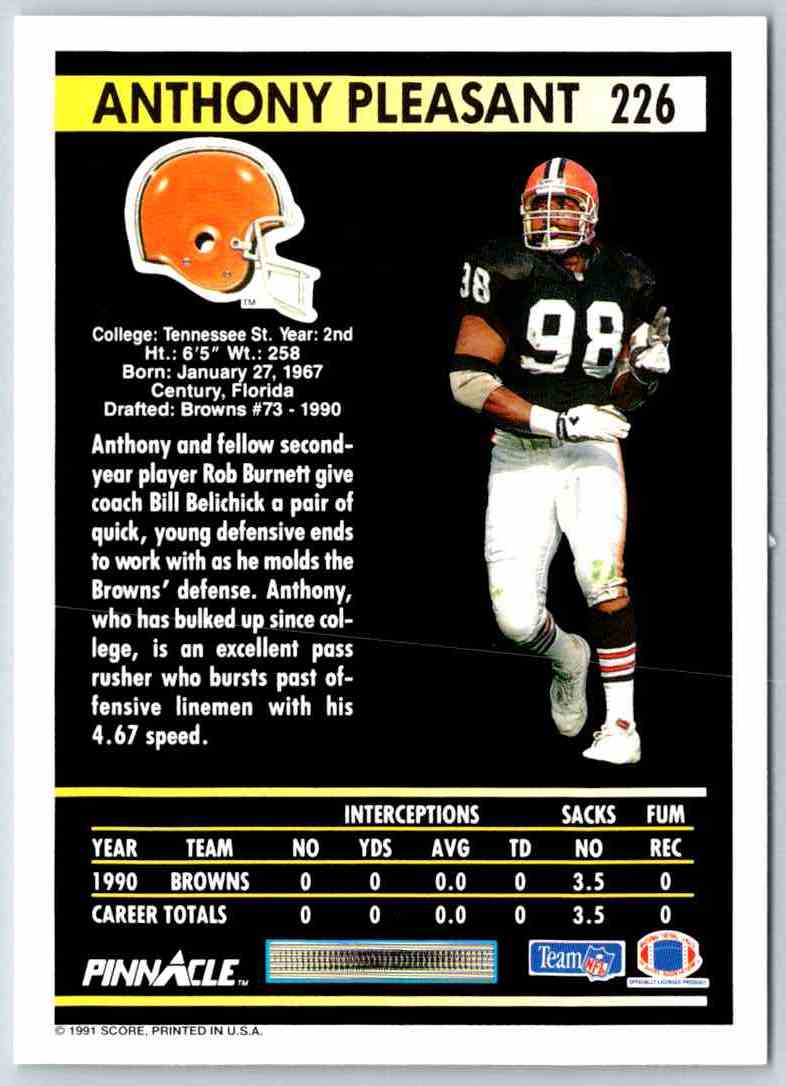 1991 Pinnacle Anthony Pleasant