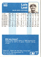 1984 Fleer Luis Leal #160