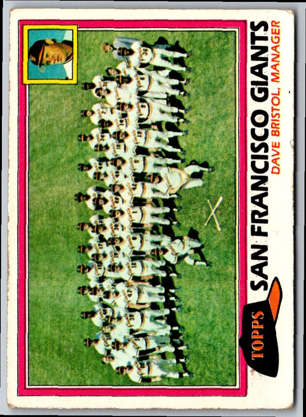 1981 Topps San Francisco Giants - Dave Bristol #686