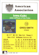 1990 CMC Iowa Cubs Greg Smith